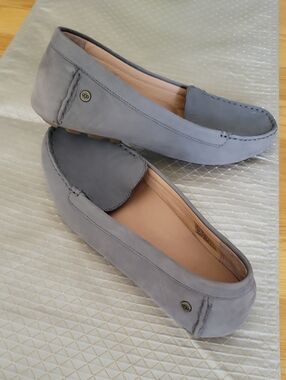 UGG Slate Grey Nubuck Driving Loafers